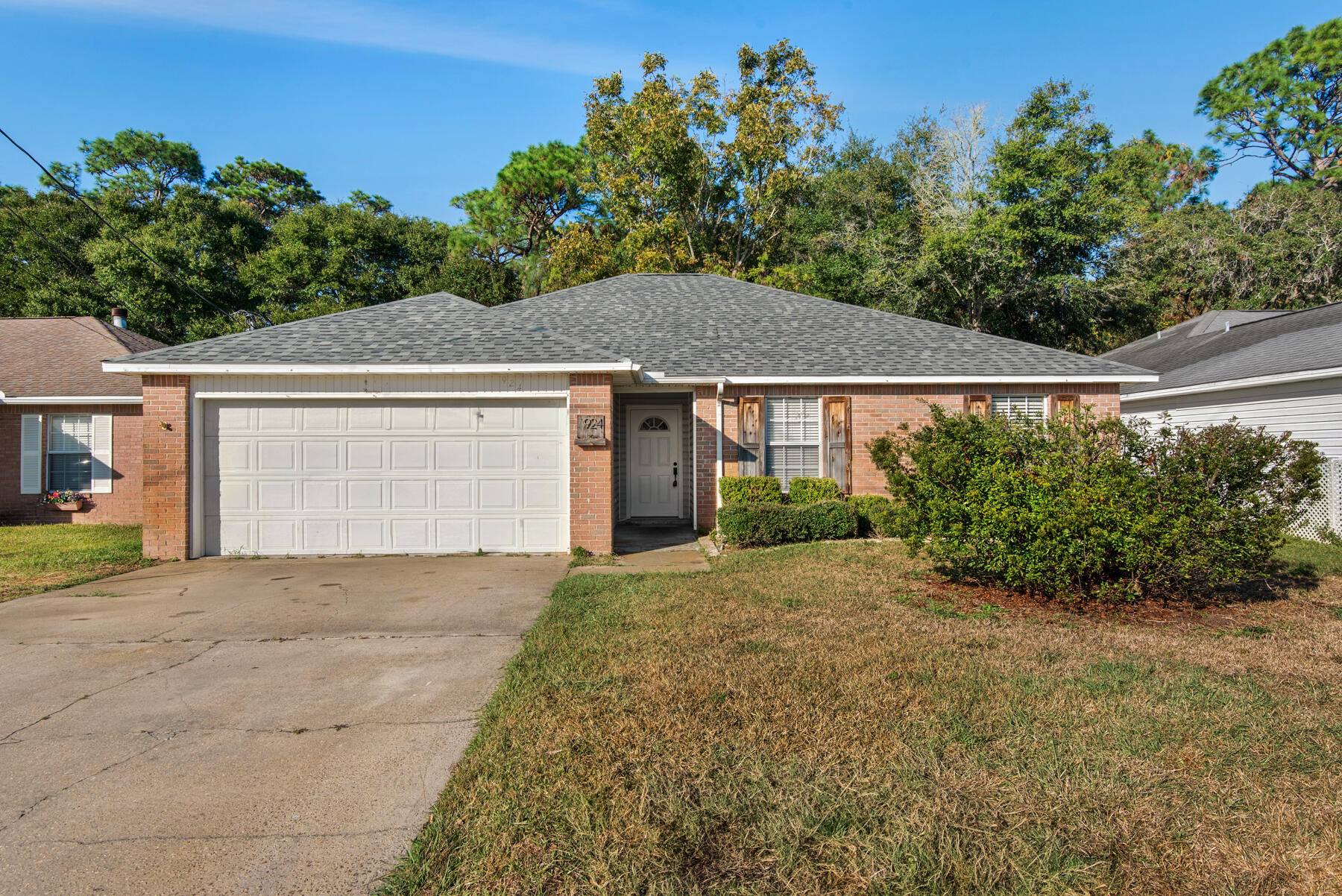 Single story home with breakfast bar in kitchen. Open living room with high ceiling and fireplace. Centrally located between both Eglin AFB and back gate of Hurlburt Field. Storage shed out back. Back yard is fenced and owner will allow pets of any size (must be fully grown - NO puppies or kittens), minus aggressive breeds.  All Coastal Realty Services residents are enrolled in the Resident Benefits Package (RBP) which includes renters insurance, HVAC air filter delivery (for applicable properties) and our best-in-class resident rewards program, and much more! More details upon application.