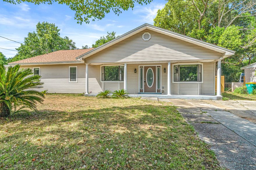 Form, function and FUN! This one has it all!Spacious 4 bedroom 2 1/2 bathroom ranch style pool home is close to bases and beaches. Multiple living spaces will ensure everyone has a place to relax. But since everyone congregates in the kitchen anyway, you'll love the central location within the home and additional seating at the bar area. The gorgeous pool is a central point for everyone and it's screened so no bugs this summer! Additional space in the backyard gives you all of the room you need for storage as well. Not too little, not too much - this home is just right!