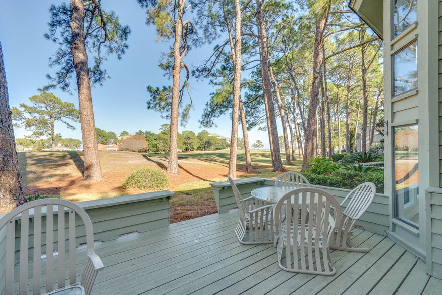 IMPROVED PRICE. This deal just got $6,000 better! Motivated Sellers who have already purchased their next home; fully upgraded and immaculately maintained end unit; nestled in the towering pines of Fairways neighborhood wth a view of the bay and golf course. This could be the best buy on the market! The Sellers never rented this home but you certainly can capitalize on its income potential. Two master bedrooms with en suite baths. Enjoy the spacious, shaded deck; graciously sized rooms and baths. We all have ''stuff,'' and this home has a double storage room, with shelves already in place. Three full baths, all updated. An upgraded kitchen that will make home-cooking that much more fun. Even in this Sellers' market, these Sellers are ready to work with you to sell their home.