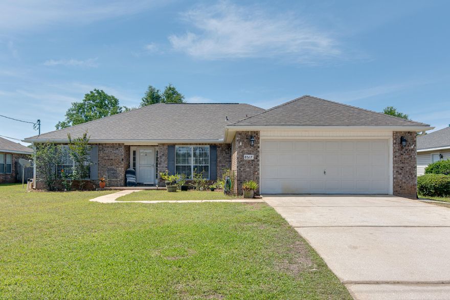 OPEN HOUSE SAT. 5/29 & 5/30 12pm-2pm.  Great home in East Navarre with a brand new roof installed May 18, 2021. Only minutes to the beach and walking distance to Navarre High School. The home features 4 bedrooms, spacious living room, formal dining area or a great space for home office/playroom, breakfast nook, open kitchen with breakfast bar & tons of counter space. The master suite features 2 walk in closets & bath with double vanities, garden tub & separate shower. The home is situated on a large lot with a privacy fence, exterior gutters and a back gate which the current tenants utilize the back street for additional parking when needed. This is a great home at a great price so contact your agent today with any questions or to request a private showing.