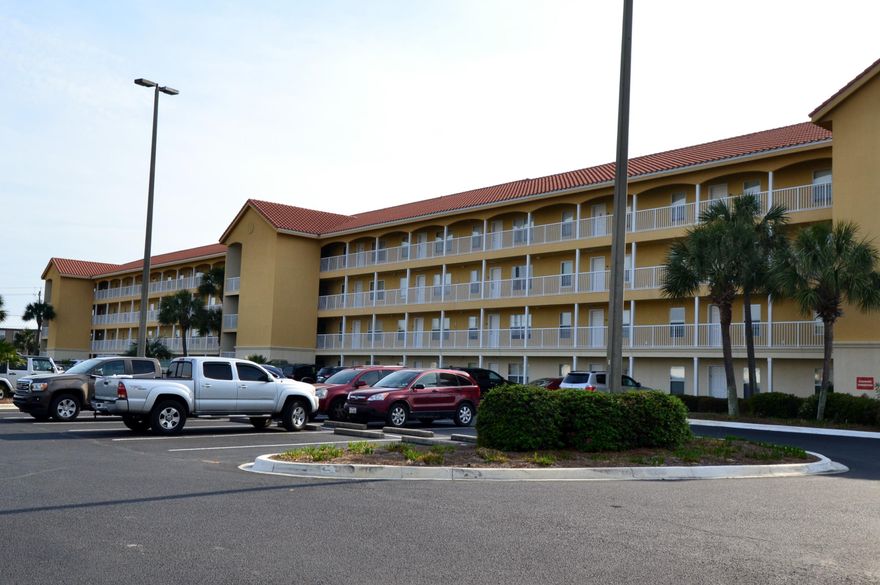 Top Floor - great views of the Gulf from the balcony. The unit features two bedroom each with a private bath, open living, dining rooms and kitchen with breakfast bar. Also there is a large utility room with full size washer/dryer and shelving. This is turn key and rental ready. Ciboney amenities offer deeded beach access with private dune walkover, a sparkling (seasonally heated) pool, and lighted tennis courts. It is located across the street from the beach along the popular walk/bike path and just a few steps from Pompano Joes. Very convenient location near Commons Mall, Silver Sands Outlet Center, and great restaurants. Call today to preview.
