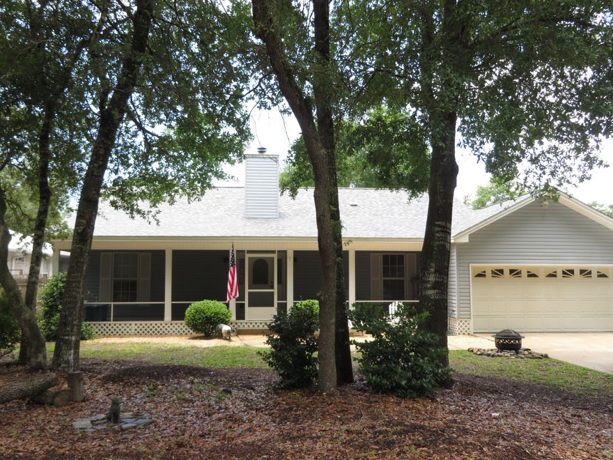 This home is located only minutes to Eglin AFB. Original built by Randy Wise in 1999, but an (24x30)addition was added in 2002. Enter this home through the (41x6) screen front porch. A great place to sit and enjoy the evening breezes. Unique to this home is that it has 2 master suites. Great room is flanked by a fireplace that is plumbed for gas with a very unique skylight that allows natural light to flood this room. In the back of the home is the new master suite that is large enough for a sitting area. The new master bath has a separate shower, whirlpool tub and (10x10) walk in closet. Off the great room is a room that is being used as the exercise room, but could be used for an office or play room. If you have family that lives with you, the second master suite would fit your needs.