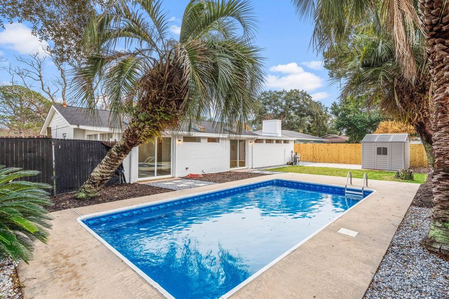 This 3 bed 2.5 bath home has been extensively remodeled and upgraded inside and out! It's an entertaining oasis with a large den, fireplaces, open kitchen concept and and inground pool. Every detail was noticed in this home from interior to exterior. New windows and doors, hvac, roof, hwh, complete kitchen and bathroom remodel, paint inside and out, lvp floors, light fixtures, appliances, landscaping and shed, new pool liner and pump/filter, rewired with copper wiring and replumbed. It's ready for new owners!