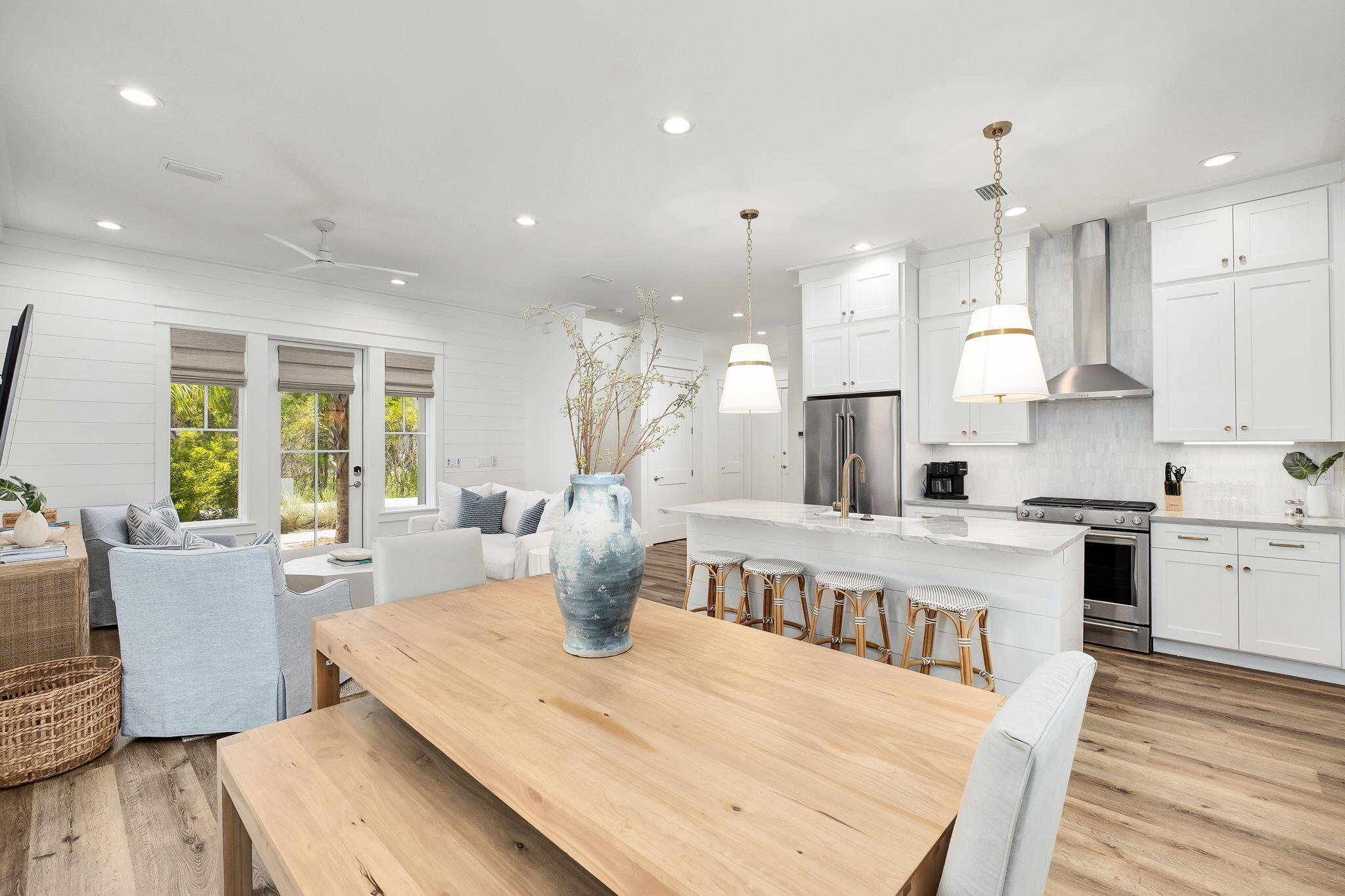 Welcome to coastal living at its finest! Nestled in the highly sought-after Treetop Development, this exquisite NEW construction residence has just been completed and offers $115,000+ in rental projections. 26 Silver Maple Drive promises not only a home but a haven where tranquility meets luxury.This thoughtfully designed home boasts 4 bedrooms and 3 1/2 baths, offering the perfect blend of space and comfort. The convenience of a primary bedroom on the 1st floor adds a touch of accessibility, while the second floor introduces a versatile flex space, ideal for additional living or the creative option to incorporate bunk beds for a playful touch. Step inside to discover an open floor plan adorned with premium features, including luxury vinyl plank (LVP) flooring, custom tile accents, quartz countertops and furnished. The large garage provides secure parking and storage, completing the practicality of this coastal gem. The attention to detail is evident, ensuring a seamless transition into your new beach paradise. Being part of the Treetop development comes with exclusive perks. Residents of 26 Silver Maple Drive enjoy access to a private community pool, a refreshing oasis just steps away from home. Deeded beach access and a convenient tram service provide seamless transportation to the pristine beaches located at the Villas at Sunset Beach Condos in Seacrest.
Experience the added security and peace of mind that comes with a gated community, a hallmark of the Treetop development. Conveniently located off Highway 98, entry into Seacrest Beach is a breeze, allowing you to effortlessly explore the enchanting coastal towns along 30A. Whether you're seeking a personal retreat or an investment opportunity, this home offers the ideal combination of coastal charm and modern convenience.
Take advantage of the opportunity to stroll or bike to neighboring coastal gems like Seacrest Beach, Rosemary Beach, Kiaya Beach and Alys Beach. Discover the vibrant array of world class shops, restaurants, and entertainment options that await you!