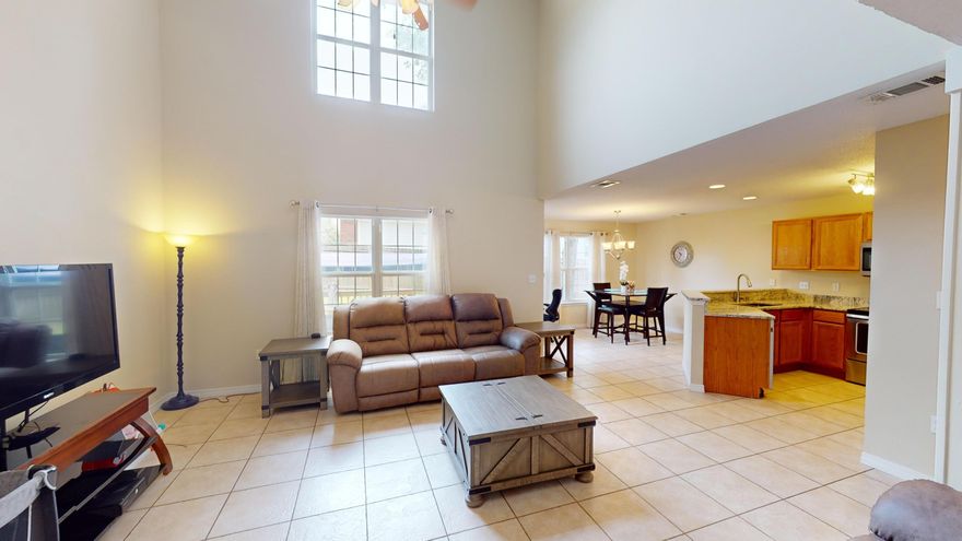 LOCATION IS AMAZING! Great home located very close to Eglin, Hurlburt, & Duke/SF!  Home features porcelain tile throughout the main living spaces, newer carpet upstairs, a great room with vaulted ceiling and wonderful natural light. The kitchen features granite counters, breakfast bar, upgraded SS appliances & it is open to fam room/ dining room. Half bath on level 1 also. Master suite is spacious & the master bathroom features dual sinks and a tub/shower.  Two more beds and another bath w/double vanities upstairs. Spacious back yard extends your living and entertaining space. Backyard has a privacy fence and features a tangerine tree, palm tree, & other mature trees. Close to Shopping and dining, & our sugar sand beaches of the emerald coast . HVAC 2018. Water heater 2024.