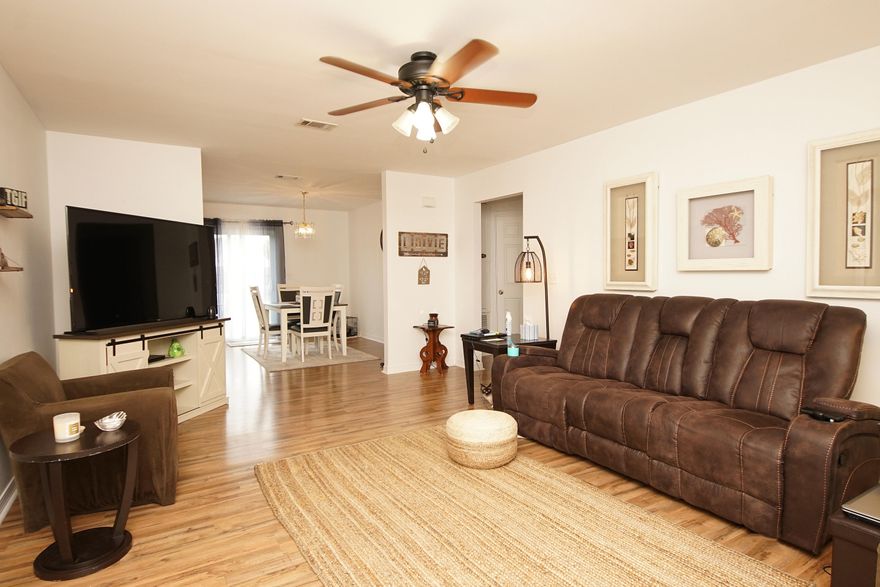 This wonderful home at a great price is perfect for the first time home buyer or investor. This fabulous 3 bedroom 2 bath home has been well maintained and updated through out. Fresh paint, new windows, and sliding glass door are just a few of the features that make this home a great place to live.  The large master bedroom with a walk in closet is perfect.  The kitchen host plenty of cabinetry with an open floor plan into the large family area.  The nice large backyard has a fence around it making it perfect family entertaining family and friends. This won't last long so make it yours today.