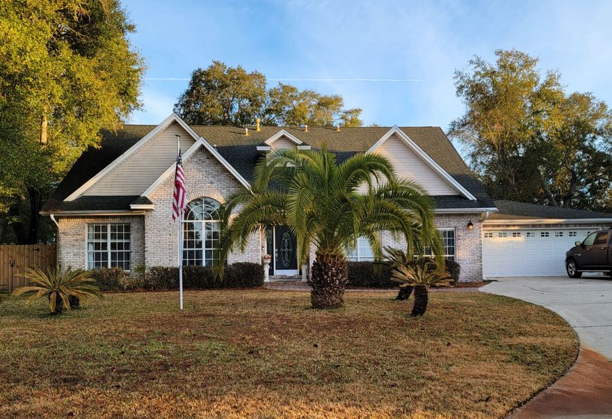 4 bedroom, 3.5 bathrooms with enclosed inground pool. New carpet upstairs and remodeled kitchen and bathrooms. Wood looking tile throughout the downstairs. Newly painted walls. Large entertainers dream bar on the first floor. Great room has crown molding, gas fireplace, and French doors leading to the enclosed pool. Kitchen includes granite counter tops double ovens and large breakfast area. Master bathroom was beautifully remodel to include large walk in shower and clawfoot soaking tub and shiplap feature wall. Master bedroom located on first floor.