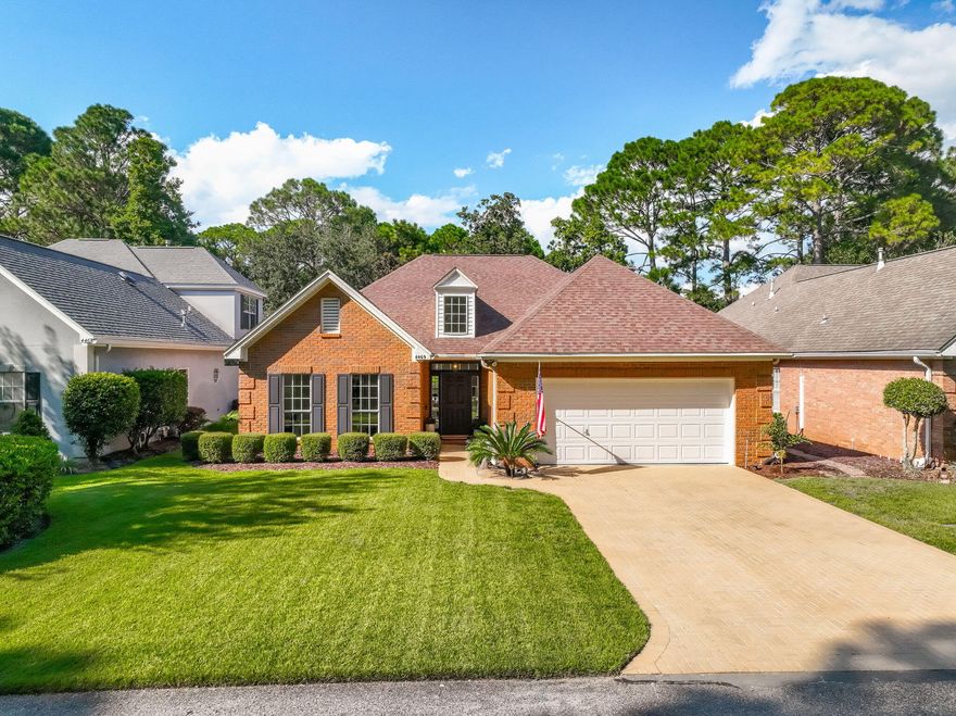 ***72 Hour Kick Out Clause in Place*** Located in the desirable Turnberry Place neighborhood of Bluewater Bay, this pristine, well-loved brick home has been meticulously maintained inside and out. From the moment you step into the light-filled foyer you will see the floor-to-ceiling windows that fill the home with natural light and frame views of the beautifully manicured backyard.  Newly painted with pretty crown molding adds comfort and a classic finish.   The great room centers around a cozy fireplace and flows effortlessly into a generous dining area and an eat-in kitchen.  The kitchen has been refreshed with newly painted cabinets, updated hardware, and modern light fixtures throughout the home. The private primary suite features a tray ceiling and a spacious bath with whirlpool tub, separate shower, and double vanities, along with a gorgeous custom-built closet designed for maximum storage and organization.

Perfectly located in Bluewater Bay, you'll enjoy tree-lined streets, nearby parks, walking paths, and quick access across the Mid-Bay Bridge to Destin's beaches, dining, and shopping. This beauty will not last long!

