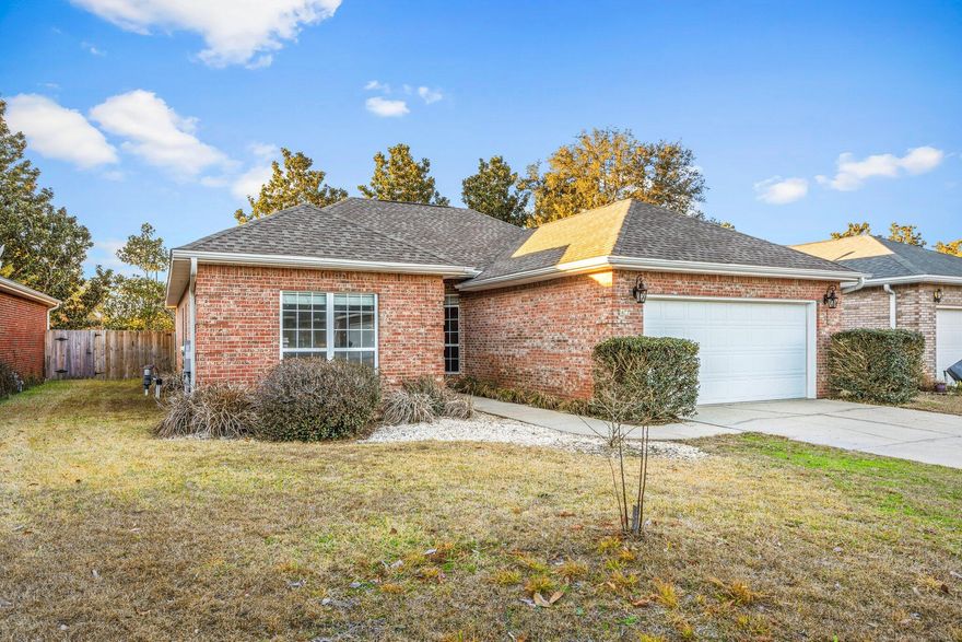 This thoughtfully designed home will please the entire family. Well appointed home in The Crossing is conveniently located to Bases, Beaches and Schools. This 3 bedroom / 2 bath home includes soaring ceiling in living room, crips white cabinetry in kitchen with stainless appliances (ice maker not warranted), easy care tiled and vinyl flooring throughout, indoor laundry room, 2 car garage and large back patio in privacy fenced back yard. Owner will consider pets with restrictions. Any pet must be spayed/neutered, housebroken and current on all shots. Requires a non refundable pet fee. Any person 18 years old or older must apply separately. Tenants must carry renter's liability insurance.