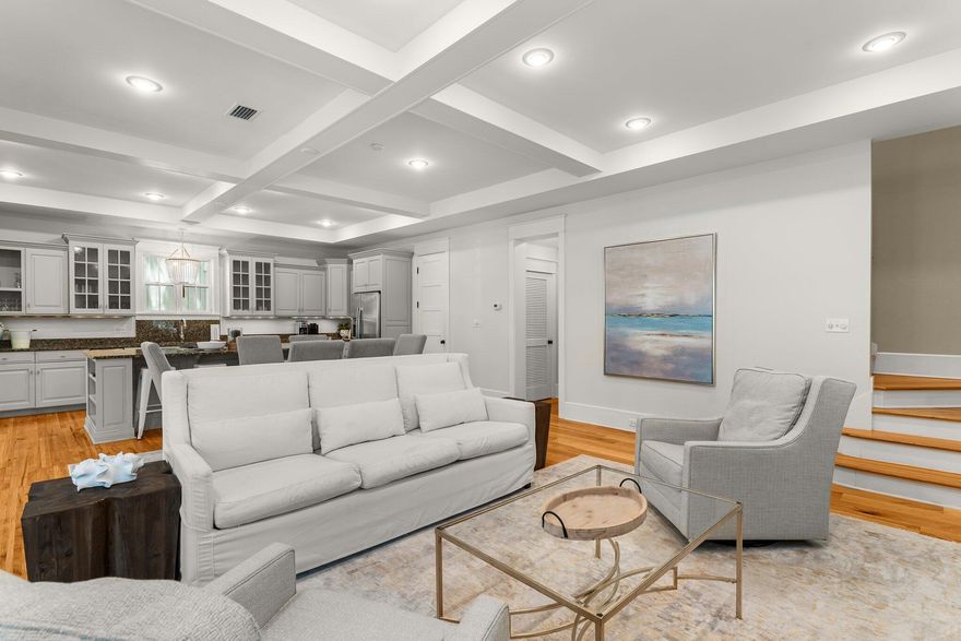 Welcome to one of the greatest beach escapes one could ask for!  This perfectly positioned beach home is located directly across from the Camp Watercolor pool and outdoor recreation area for ultimate amenity enjoyment and to enhance an active lifestyle.  With huge wraparound porches, this getaway is perfect to savor a serene morning coffee or spend a relaxing summer afternoon reading a book. The interior of the home is very well appointed with a spacious great room, luxurious kitchen, three generous size bedrooms, and an additional separate bunk room. Quality craftsmanship is noted in the beautiful hardwood floors, 10-foot ceilings, and custom shelving.  The home also offers a tremendous amount of natural light.