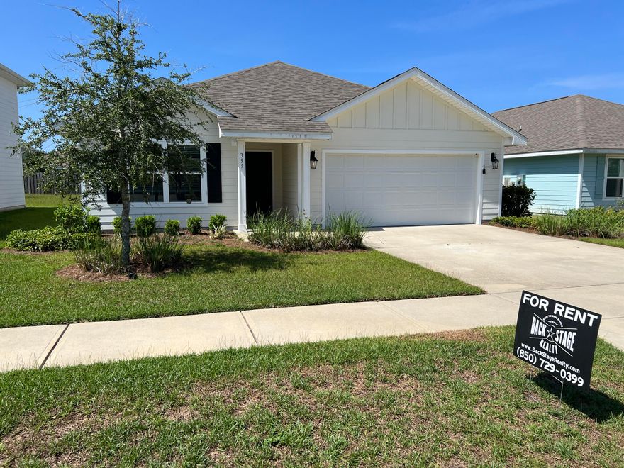 Quaint, almost-new 3 bedroom, 2 bath home in The Cottages at Hammock Bay, which features top-notch amenities including multiple resort-quality pools, dog park, walking trails, fitness center, club house, tennis & basketball courts, general store, playgrounds, Bay-front pavilion and dock, RV/Boat storage (separate fee), & more! This open concept home features LVP flooring and neutral paint throughout. It has a split bedroom floorplan, spacious living room, dining area, and open kitchen with island. The kitchen is beautifully equipped with stainless steel appliances and and oversized pantry. The VIP suite features a bathroom complete with double vanity, sep. water closet, soaking tub and sep. shower. Don't miss out on the opportunity to make this house your own! Call 850-729-0399 View rental requirements or apply at www.RentwithBSR.com

No smoking or vaping. Pets may be allowed with some restriction and a $400 non-refundable pet fee.

FEES: $50 per adult 18+ application fee, Landlord Liability Policy (if proof of Renter's coverage is not provided) $15 mo, Pest Assurance pest control policy $20 mo.