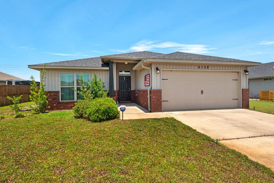 Get ready to fall in love with this stunning 3-bedroom, 2-bathroom home, nestled on a fully fenced lot--your own peaceful oasis just minutes from the sparkling white sand beaches! With 1,473 square feet of beautifully designed living space, this home perfectly blends modern elegance and everyday comfort. Step into the open-concept layout featuring sleek granite countertops in both the kitchen and bathrooms, and stainless steel appliances. The spacious master suite is your personal sanctuary, complete with dual vanities, a garden tub, and a separate tiled shower--the ultimate spot to unwind after a long day. Whether you're sipping your morning coffee or watching a breathtaking sunset, the covered back porch is the perfect space to relax or entertain.  The fully fenced backyard is gigantic! A sparkling above ground pool with a wood deck is there for cooling off on those hot summer days! Handy double gate on the right side to pull your toys into the backyard. Located in one of the top-rated school districts in the area, this home is ideal for families, retirees, or savvy investors. This home truly has it ALL! Location, style, and comfort  don't let this gem slip away. Call today to schedule your private tour and make this dream home yours! ---