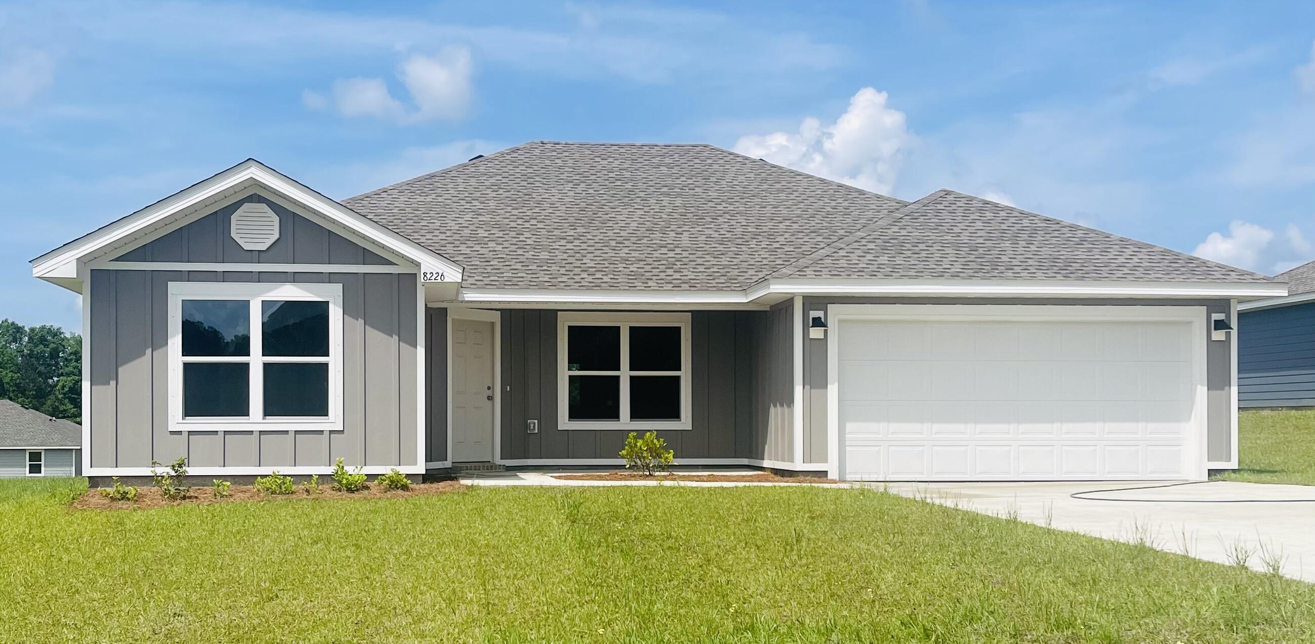 Quite subdivision in Laurel Hill.  Carson floorplan.  Open concept living, dining and kitchen area.  Kitchen has large pantry with granite countertops and stainless steel appliances. Vinyl plank floors throughout. Laundry room. Large walk-in closet in master suite with bathroom.  Large bedrooms. Seller financing!  Photos of similar home, kitchen colors will vary.