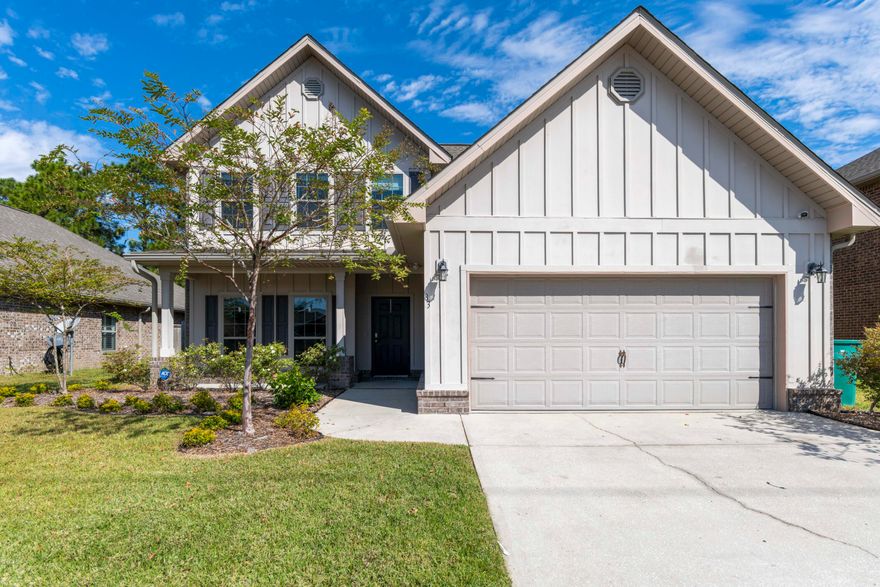 Welcome to Whispering Lake, a low density, fun filled community centrally located in the heart of beautiful Santa Rosa Beach and only 2 miles from the public beach access at Gulf Place. This 2,240 sqft craftsman style home offers an open floor plan, a first floor master suite with custom design walk in closet, a custom built Florida room off the kitchen for an additional 300 sqft of heated and cooled living space perfect for a play room or home office, and a covered back porch. The kitchen has granite countertops and stainless steal appliances. On the second floor, there are 2 spacious bedrooms, a Jack and Jill bathroom, and large bonus room. The bonus room was previously used as a fourth bedroom. Washer and dryer included. SELLER OFFERING CLOSING CREDITS AND RATE BUYDOWN POINTS!
