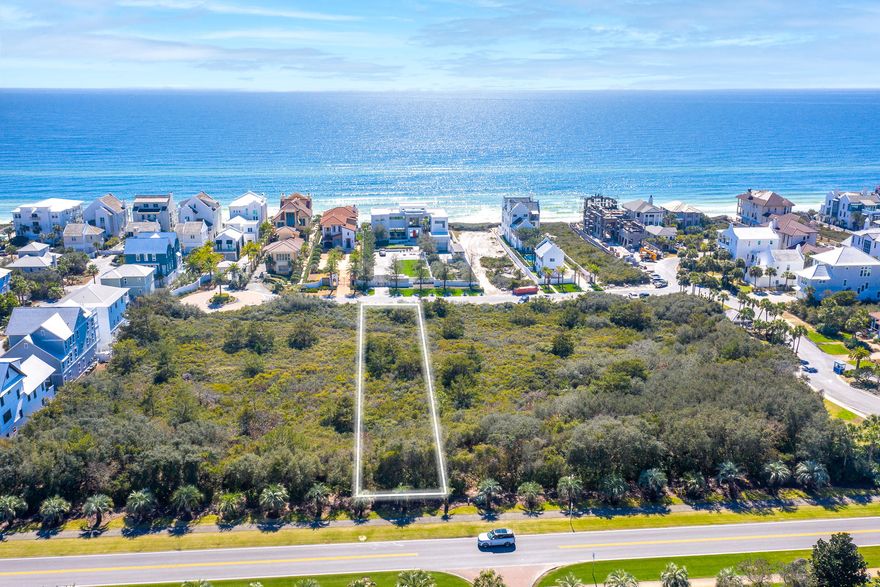 One tier from the Gulf in the highly sought after community of Paradise By The Sea, primely located immediately adjacent to Alys Beach and just west of Rosemary Beach.  Paradise By The Sea is noted for its high level of privacy and exclusivity. This estate-sized homesite of nearly half of an acre sits one back from the gulf-front, and its impressively large footprint of 60 feet wide and 345 feet deep will accommodate a large primary residence, carriage house and a private pool and convey gulf views. With just 51 homesites, all large, estate-sized properties that have defined the community, Paradise By The Sea spans 1,700 feet of along the Gulf. No build-out time requirement and low assessment fees.