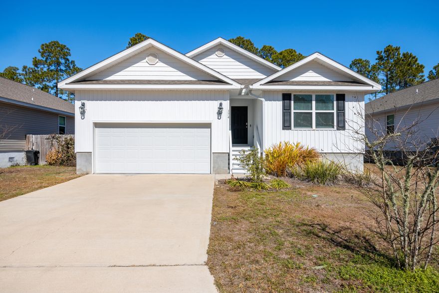 This charming home is ideally located to enjoy the best of coastal living. Situated in a desirable area, the property offers convenient access to beautiful white-sand beaches, shopping, dining, and everyday amenities, making it easy to enjoy the relaxed lifestyle the Emerald Coast is known for.Inside, the home features an inviting open floor plan that creates a bright and comfortable living space, perfect for both everyday living and entertaining. The large kitchen island serves as the heart of the home, offering ample space for cooking, gathering, and casual dining.Step outside to a screened-in back porch, an ideal spot to enjoy morning coffee or unwind in the evening while enjoying the outdoors in comfort. The home also includes a full-size two-car garage, providing generous storage and convenience.

With its close proximity to the beach and central location, this property is well suited for a primary residence, second home, or long-term rental, offering flexibility for a variety of lifestyles.

If you're looking for a home in a sought-after area with easy access to the coast and everything the surrounding community has to offer, this property presents a wonderful opportunity to make your move.