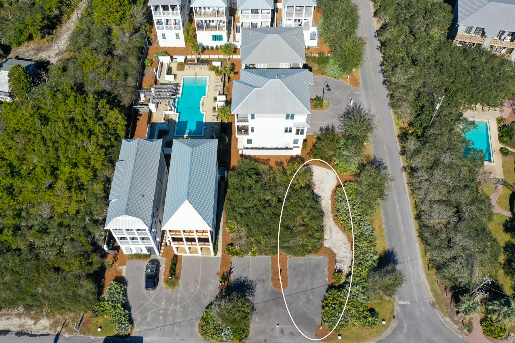 PANORAMIC GULF VIEWS! This unique Gulf-front lot for only $1.8M. Location, Location, Location! No one can build in front of you! Beach access is immediately across the street. Property is located in Inlet Beach and part of a boutique association of only ten homes with upscale pool. Separate from lot is a home package option. Flood zone X.