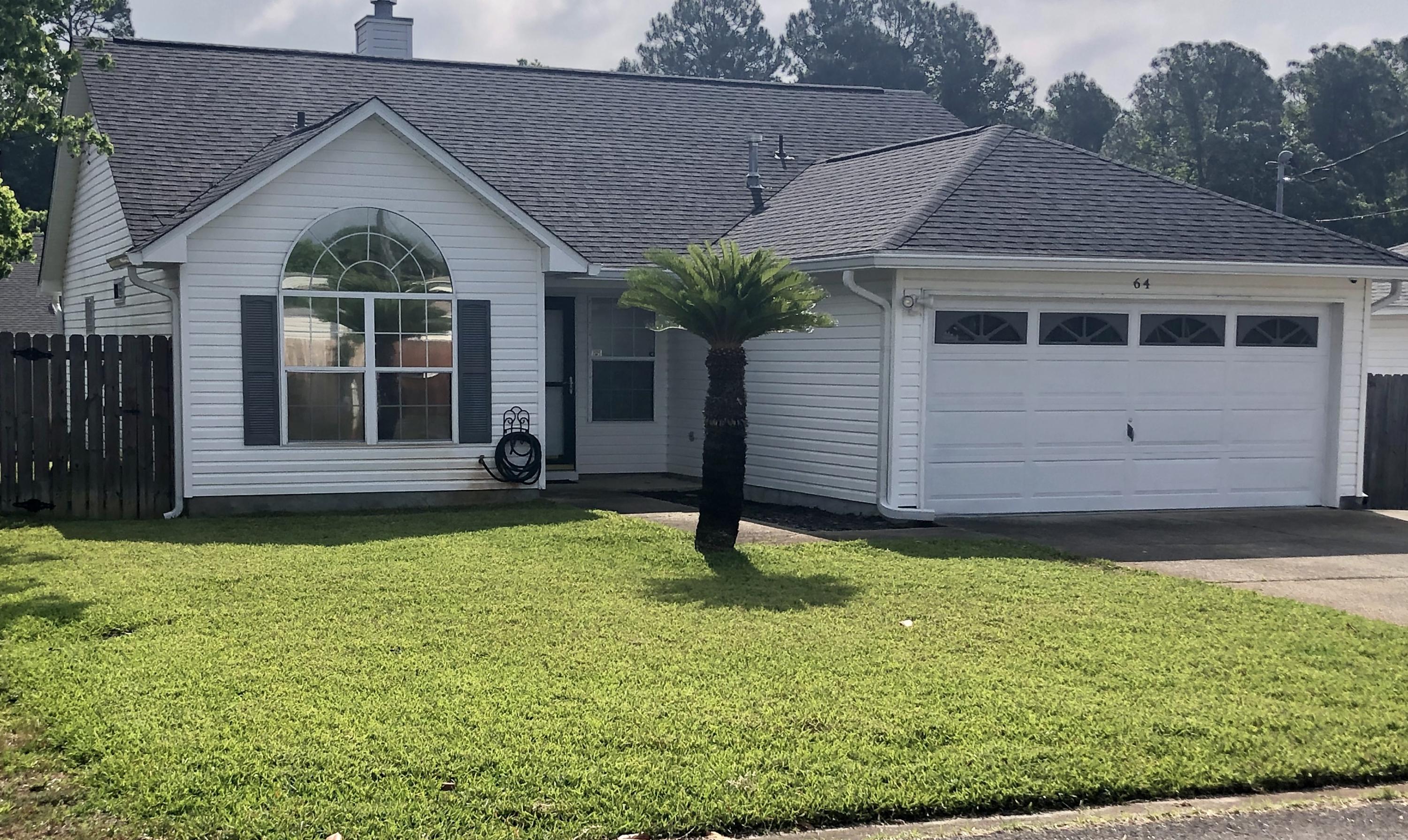 RARE FIND!! PERFECT HOME LOCATED 3 MINUTES TO HURLBURT FIELD ENTRANCE AND UPDATED! NEW ROOF IS 6 MONTHS & HVAC UNIT IS LESS THAN 5 YEARS. NEW GRANITE COUNTER TOPS IN KITCHEN AND BATHS, TILED FLOORS & CARPET THROUGHOUT, NEW LIGHTING, FIXTURES, SINKS AND LOW FLUSH TOILETS! NEW INTERIOR PAINT. VINYL HOME IS VIRTUALLY ZERO MAINTENANCE. LAWN IS GORGEOUS WITH ST AUGUSTINE GRASS AND SPRINKLER SYSTEM. DECKING HAS BEEN REPLACED. SELLER IS LEAVING WASHER, DRYER, REFRIGERATOR, LAWN EQUIPMENT AND EXPERIOR SHED FOR STORAGE.