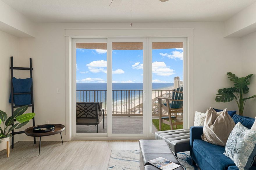 Amazing rental income of over $76,000 in 2023!Welcome to your exclusive slice of paradise at 15928 Front Beach Road, Unit 3-2105. This luxurious condominium promises the ultimate coastal living experience, where elegance meets unparalleled comfort and style.Perched majestically along the pristine shores of Panama City Beach, this exquisite unit offers stunning, unobstructed views of the Gulf of Mexico. Whether enjoying your morning coffee on the private balcony or watching the sunset paint the sky in golden hues, the panoramic vistas will leave you in awe.Step inside to discover a meticulously designed interior, where elegance seamlessly blends with functionality. The spacious layout is bathed in natural light, creating an inviting ambiance perfect for relaxation. The chic