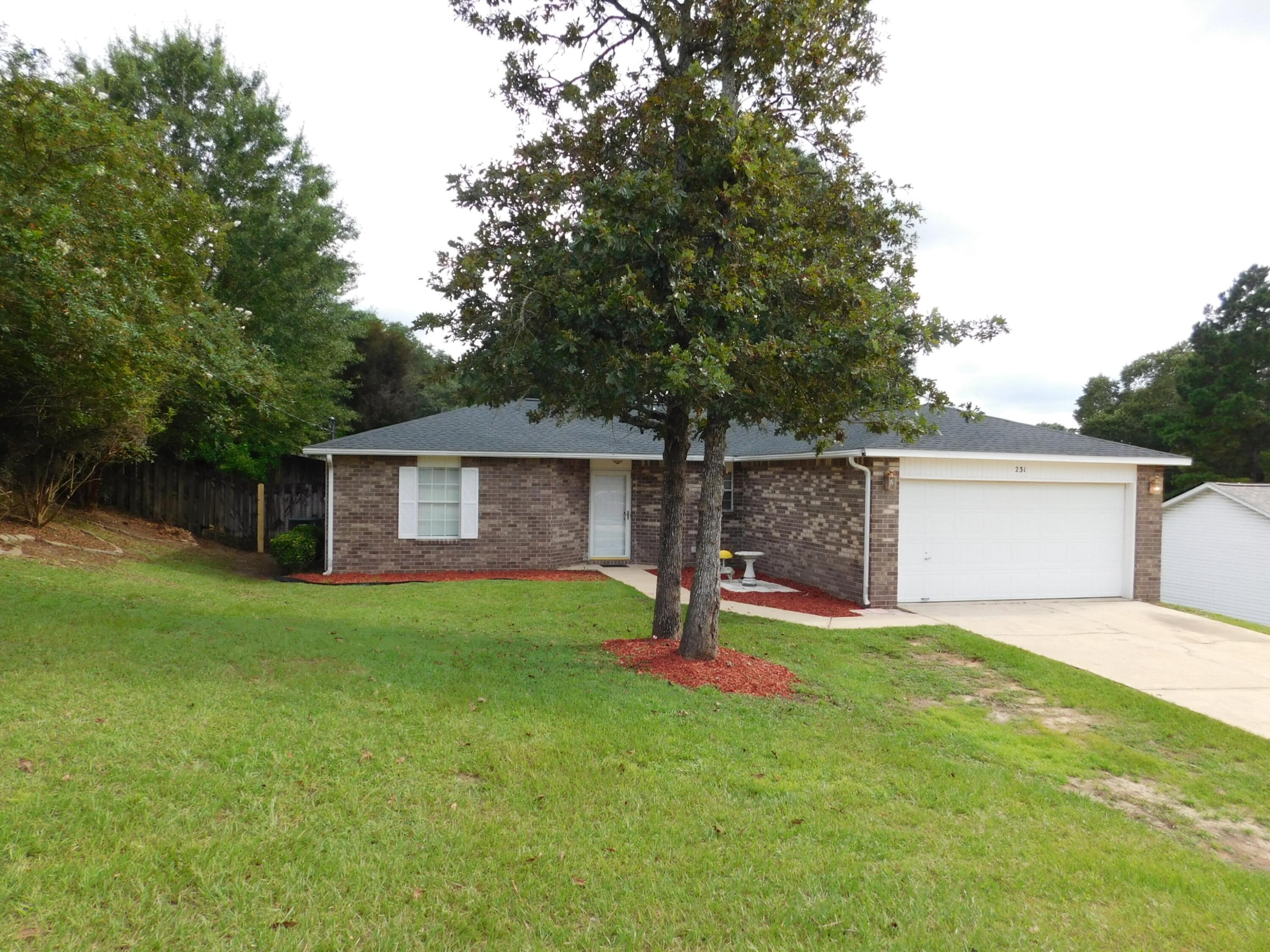 Situated south of I10 on .31 of an acre lot, this 3 bedroom, 2 bath freshly painted, new roof, new hot water heater, professional cleaned is ready to move in!! Covered patio overlooking large fenced in backyard. Split bedroom plan with new carpet in master bedroom and double closets in master bathroom . Laminate flooring and tile in other areas of home. Separate laundry room with shelving and cabinets for storage. Come take a look today and make this your home!!!