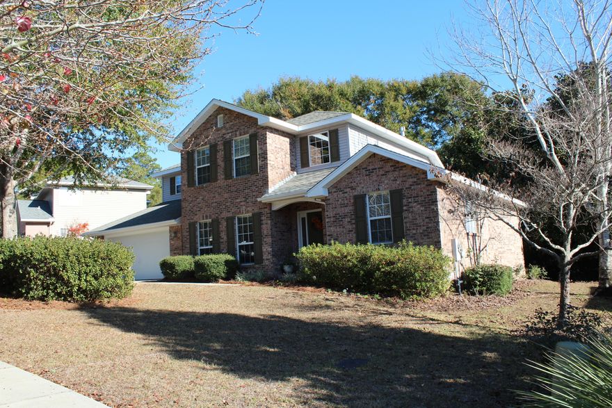 As you walk into this magnificent home you are greeted with soaring ceilings and an abundance of natural light. To your left is a flex room: use as your formal dining room or a nice, open office space. Through there you will find yourself in the kitchen. Brand new Caledonia granite counter tops and back splash. Breakfast bar and eat-in breakfast nook are just off the kitchen. The entrance to the garage, half bath, and laundry room are in their own hallway on this side of the house. Laundry room has tons of cabinet and counter top space with room for a second refrigerator. Wrapping back around is the open and airy formal living room complete with gas fireplace and wonderful windows looking out into the backyard. Surround sound speakers and wires will