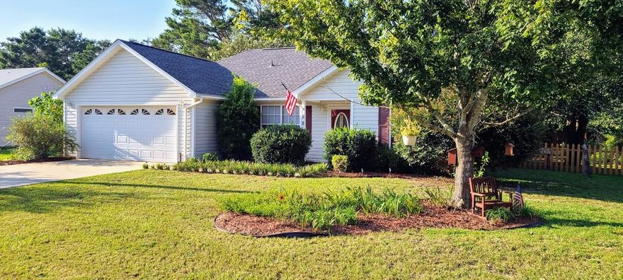 Beautifully updated with fresh paint and laminate flooring. 3 bedrooms, 2 bath, 2 car garage home with split  floor plan featuring cathedral ceiling and laminate flooring  The kitchen features ample counter and cabinet space with a nice corner pantry. The master suite offers two spacious walk in closets. Enjoy your morning coffee   in sunroom located just of the dining area.  The home is equipped with a whole house generator. Situated on a fenced level lot with lots of trees and two yard buildings. Located just outside of Crestview in Mossy Head within minutes of 285 for an easy commute to Eglin.