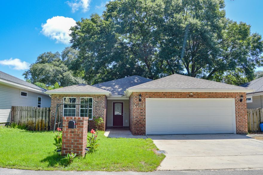 LOCATION is everithing! This home is located between Eglin AFB & Hurlburt Field and is near all the local shopping stores, schools, and the beautiful Gulf beaches! This home has it all with nice granite countertops in the kitchen and both bathrooms and all stainless-steel appliances. Kitchen also has dimmable lighting and also has a touch sensor faucet. Hom also includes a Honeywell alarm system. Home is very pet friendly with NO CARPET ANYWHERE! Roof is only 7 years old low maintenance, ready for the new owners to move in!