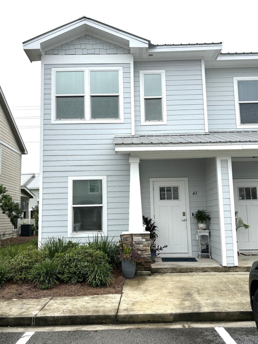 SELLER IS OFFERING A 5-YEAR HOME WARRANTY WITH SELECT HOME WARRANTY.**Charming Townhouse Near Gulf Beaches and Schools**Nestled in a vibrant coastal community, this beautifully maintained 3-bedroom, 2.5-bathroom townhouse offers the perfect blend of modern comfort and prime location. Just a short 15 mile stroll from the pristine sands of the Gulf of America beaches, this 1,514 sq. ft. home is ideal for anyone seeking a serene yet convenient lifestyle.**Interior Features:**- **Spacious Open Floor Plan**: The main level boasts a bright and airy living area with LVP floors, flowing seamlessly into a modern kitchen equipped with stainless steel appliances and quartz countertops. **Natural Light**: First floor conductive to natural sunlight flowing throughout the floor.

**Exterior & Community:**
- **Private Patio**: Enjoy morning coffee or evening sunsets on your private, screened -in patio, ideal for relaxing or entertaining.
- **Community Amenities**: The townhouse is part of a well-maintained community with a sparkling pool, playground, basketball court, pickle ball court, and lush green spaces.

**Prime Location:**
- **Beach Proximity**: 15-miles to the Gulf's sugar-white beaches, perfect for swimming, sunbathing, or water sports.
- **Convenient to Schools**
ALL MEASUREMENTS ARE APPROXIMATE. PLEASE MEASURE AND VERIFY IF IMPORTANT.

Schedule a viewing today to experience this gem for yourself!