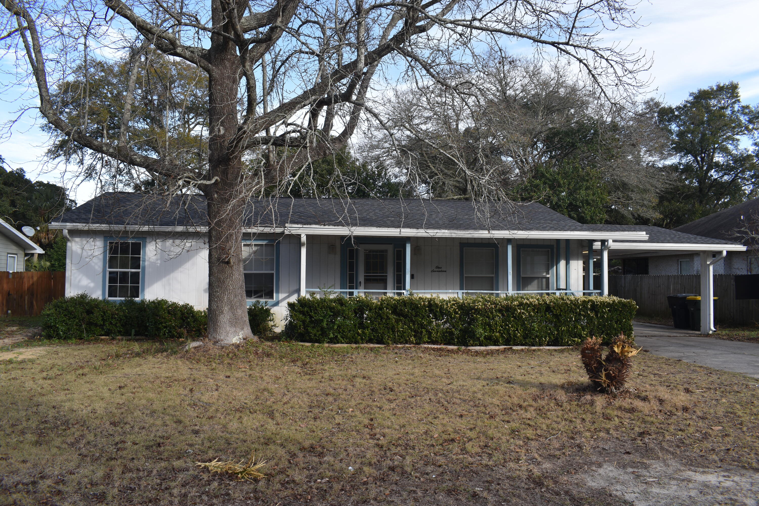 **ASKING FOR BEST AND FINAL OFFERS TO BE SUBMITTED BY 2/7/2025 New Roof - 2021, HVAC - 2017. INVESTOR SPECIAL! With a little love, this very cute 3 bedroom, 2 bath ranch style with an attached carport would be a great home! The home features an open floor plan with room to grow, hardwood flooring, a fireplace in the master bedroom and a separate building that could be a hobby room or an office. The location is convenient to shopping, Schools, Military Bases and employment opportunities.