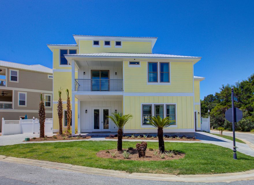 Amazing opportunity to own a new spacious home at a great price! Looking for a fantastic vacation rental investment property or personal home close to the Gulf of Mexico, this is it! Designed with the very popular Board, Batten and Lap Hardie Siding makes this new Revival Arts & Craft home - 6 bedroom, 6 1/2 baths, a delightful and envious RETREAT. Perfect for large families to enjoy time together and laze in home's private pool or visit those white sandy beaches. Gathering space on first floor affords both communal and cozy areas to sit around the custom fireplace. Enjoy morning Mimosas on the breezy front porch. The first floor is open and airy with 10 ft. ceilings, living/gathering room unites with an extra large kitchen for both entertainment and ease. Kitchen will be equipped with 2