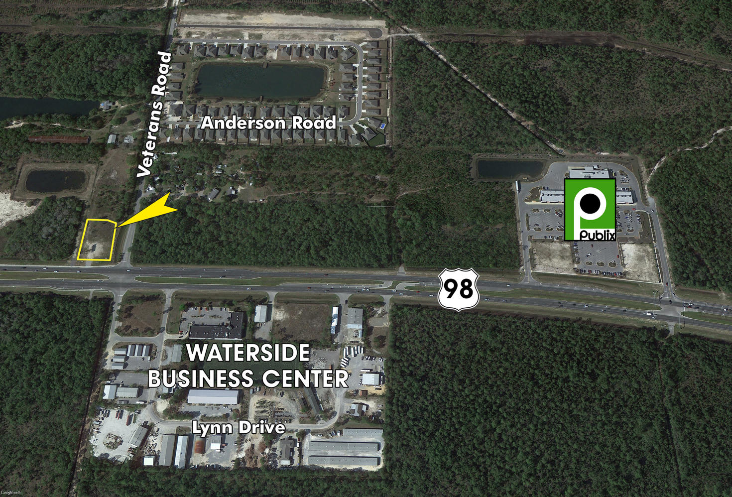 Superb commercial corner parcel on Highway 98 enjoying high visibility and favorable daily traffic count. Buyer must verify all information and specifications.