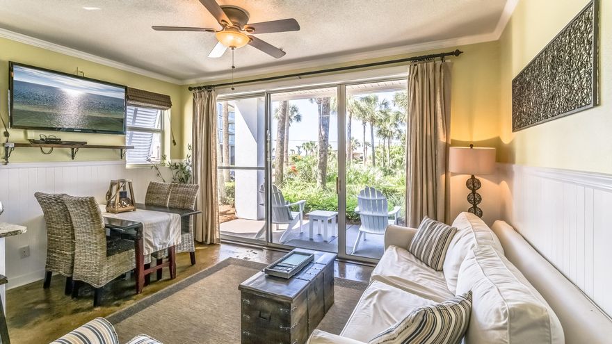 Under contract seller will take back- up offers .Welcome to Cabana Condo's at Gulfplace. This ground floor end unit is bright and open with modern updates. Along with being steps from the pool and a patio, unit 101 has a gulf view and deeded beach access directly across 30A. The living area and kitchen feature stained concrete floors while the baths are tiled. Half wall bead board, granite counter top and appealing paint choices contribute to this tastefully decorated condo that is fully furnished. Added touches include barn doors, newly installed stainless steel appliances, a built in pantry and decorator grade window treatments. Another nice feature is the half bath located directly across from the double built in bunks. Unit 101 is an excellent choice for an investment propert Take this opportunity to enjoy all that Gulfplace and Dune Allen Beach along 30A has to offer. With excellent shopping and famous dining options close by you will love life.