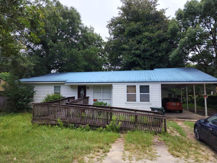 This 2/1 would make for a great passive income producing property with some minor repairs and renovations. Bring the property up to date and rent at $1,200.00 monthly. With a newer metal roof on city water and sewer. This property is occupied so call to set up your walk through today.