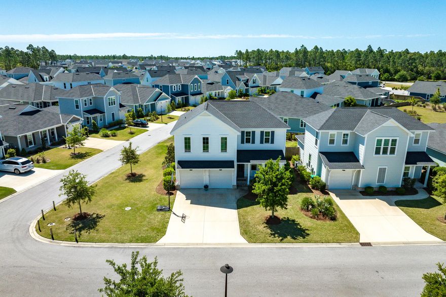 Presenting this stunning 2-story residence boasting 4 bedrooms, 3.5 baths, and a 2-car garage, situated on a prime corner lot. Revel in the expansive open floor plan adorned with 9' ceilings, shiplap on prominent wall in main room,  luxurious quartz countertops in both kitchen and bathrooms, top-tier stainless steel Bosch appliances, and exquisite wood cabinetry equipped with soft-close mechanisms. Enhancing its allure are crown moldings, tastefully appointed Luxury Vinyl Flooring,, large walk-in pantry, linen closet, brick floored patio, large secondary bedrooms and elegant subway tile accents throughout. Externally, this home showcases timeless heirloom brick, complemented by an irrigation system, a tankless water heater, and a spacious screened-in back porch, perfect for hosting gatherings and entertaining. 

Nestled within the coveted 1,400-acre WaterSound Origins community, this property offers a harmonious blend of modern convenience and natural splendor. Residents relish access to a plethora of amenities including the Village Commons featuring a resort-style swimming pool, an events lawn, fitness center, and sports courts. Moreover, the community boasts parks, scenic walking trails, and Lake Powell access with complimentary kayaks available for residents' enjoyment.

Adding to its appeal, the WaterSound Origins enclave hosts the esteemed Origins Golf Club, offering a unique six-hole regulation short course that can also be played as a nine-hole executive course or a 10-hole, par-3 layout. Additionally, the burgeoning town center at the neighborhood's entrance features a Publix grocery store, multiple dining options, and various essential services. This coveted neighborhood does not allow short term rentals which also lends to its peaceful charm. 

For those seeking exclusive privileges, homeowners have the opportunity to join the prestigious WaterSound Club, granting access to private beach amenities, swimming pools, fine dining, and two private golf courses, with a third currently under construction. Excitingly, the brand-new Lifestyle Center at Camp Creek further enriches the community's offerings, ensuring an unparalleled living experience for all.


