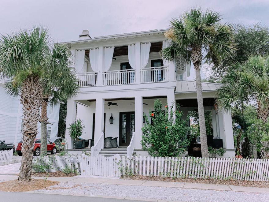 From the moment you walk in, you can tell this home has something special! Not just the 12' ceilings or the substantial wood beams or the 3 large porches and 2 incredible balconies with Gulf views. It's a feeling of ahh, just relax & find serenity! Just steps from the beach, a spacious open living room w/gas fire place, executive kitchen w/ 11' copper bar, JennAir appliances, hammered copper apron sink w/ granite tops will wow your guests. There are 2 dining areas plus countertops! Upstairs, the spa like Master bedroom will impress with the 10' ceilings & private balcony. You will appreciate the incredible tiled shower w/ waterfall head and seat accompanied by a clawfoot tub, double sinks & vanity area w/ a wow factor of 100! 2nd Master on this floor w/ king bed and beautiful tiled shower