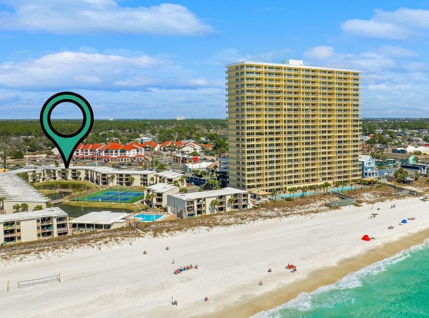 $5k Sellers Credit to cover the cost of ALL NEW FLOORING throughout!!!Imagine cherishing something so much that you keep it in your family for almost 30 years. Such love is something seldom found in today's society, but this truly special condo has been blessed with seeing several generations of sandy feet, sun kissed shoulders, and lifelong memories created by the same caring family.From the moment you are welcomed inside, you can feel that this one is simply different than the rest. There is a sense of calm and tranquility that washes over you, and you know that you are in a special place where peace and happiness surround you with a warm embrace. This unique condo offers a airy coastal vibe, has incredibly spacious double master suites, partially updated private ensuites, and an open concept dining and living area full of unbelievable natural light and ocean breezes. Simply put, this condo has an aura about it unlike anything else you will find on the beach.

Step onto your private back patio overlooking the most unique greenspace found anywhere this close to the sugar white sand. The acres of meticulously manicured grounds take you to a place far away from the daily stress of life. From  the peaceful pond with fountains and playful Koi fish, to the turtles frequently caught sunbathing on the banks... you find yourself getting lost in the serene oasis that is Sugar Beach. 

With incredible pond views and a peekaboo gulf view from both the Master Bedroom and the patio, and being just a few steps to your own private beach, this condo truly offers everything you could ever imagine, and so much more!

Convenience is everywhere you look. No elevators, park less than a few steps away from your door, and some of the best entertainment, music, activities, and dining are just outside of this peaceful community - perfectly situated on the Historic Thomas Drive! Park your car when you arrive to paradise, and never touch it again!!!

If you are looking for the perfect place to call home, the Sugar Beach community is unlike anything you will find on the beach. This low-rise beach front complex has a true sense of ''family'' - where owners truly know one another and look after each other. From family potluck night, to Superbowl party's, to game night... the Clubhouse is a place where folks come together and create lasting lifelong friendships and memories. 

And if you are looking for an absolutely amazing investment opportunity, Sugar Beach has everything needed to give you a genuine competitive advantage for generating incredible rental revenue. 

This unique hidden gem is one of the only remaining pet friendly communities on the beach, which allows owners to bring in $10k-$20k more than neighboring condos. 

Location, amenities, and convenience... This incredible condo offers a true advantage over all the others, and has the potential to generate well over an 8% annual ROI - based on neighbors ACTUAL rentals, not projections!

Do yourself a favor and look at all the other condo communities on the beach. Don't just look at the pictures and prices, actually go to the area and FEEL the location for yourself. Then, come be our guest and visit unit C40. You will forever be changed...

Welcome Home!