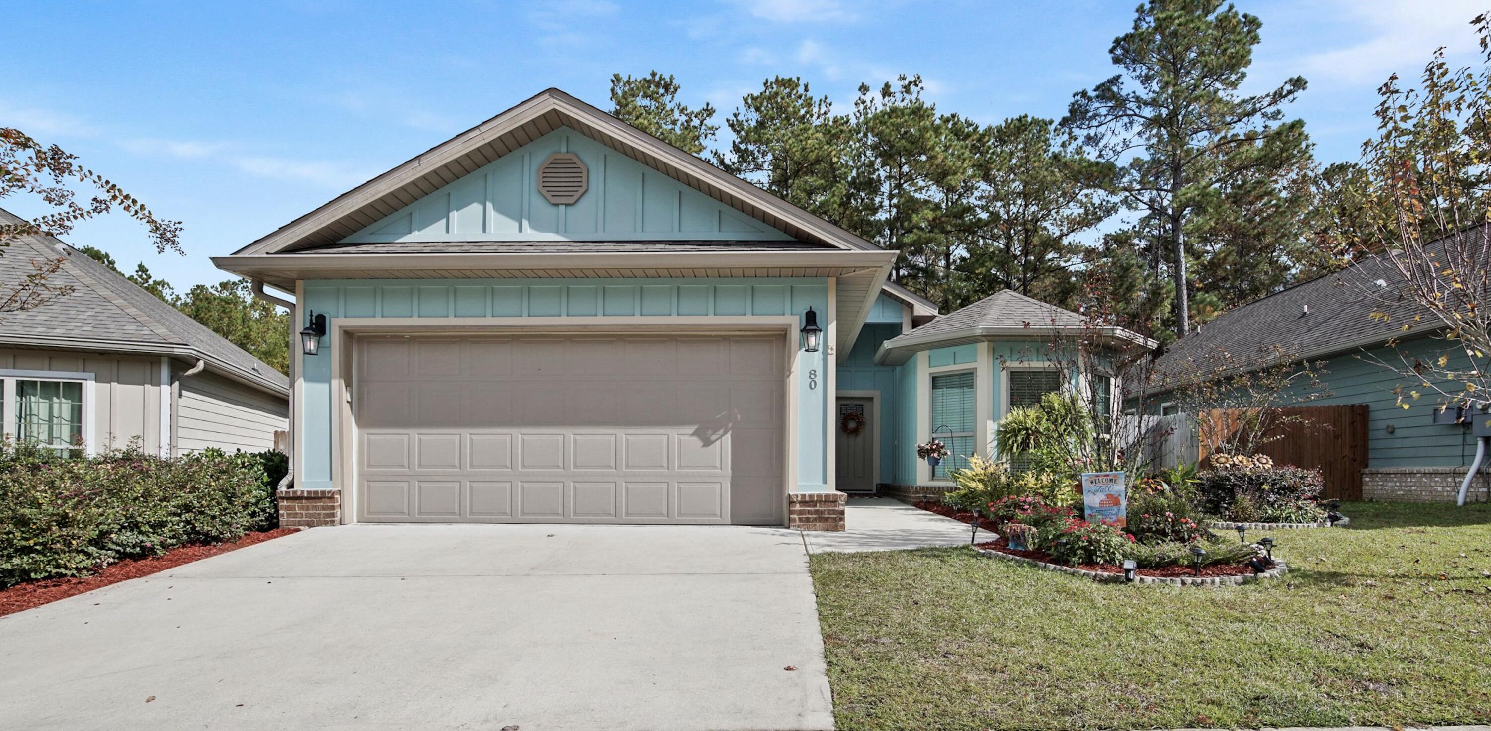 Currently the only 4 bedroom construction complete home in Freeport under $390,000! This 5 year new home is located beautifully behind Publix shopping center, convenient to the beaches, Niceville & Destin. Impressive custom walnut, wire-brushed hardwood floors and 12x24 tiles in bathrooms - no carpet anywhere. Spacious kitchen includes granite counters including a breakfast bar and is open to the dining and living. Split plan with the spacious master suite offering double vanity, soaking tub & separate shower. The fenced back yard backs up to woods & the covered porch beckons relaxation and play, with newly added open deck, perfect for grilling. Lagrange Landing offers pool, playground, and fishing dock. A short walk to the creek with access to the bay for paddle boarding too. Don't delay!