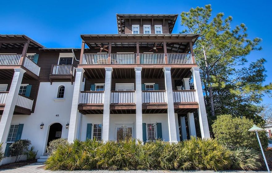 This is the Rosemary Beach opportunity you have been waiting for; a Flats at Rosemary Beach condo that has 1191 square feet with 2 bedrooms, 2 baths plus 2 built-in bunk-beds. A very easy entry with elevator access from both the rear parking area and staircase on St Augustine Street. A walk-out front porch adds to the enjoyment of this condo. The features include all electric appliances, hardwoods and tile flooring. The new Rosemary Beach Property Owners Community Complex is a just a few steps away with a 82' Swimming Pool, Owner's Club Room and Amphitheater. Plus St. Augustine Green provides an ample open space for kids and family activities. Being sold furnished. Buyer to verify all dimensions and measurements.