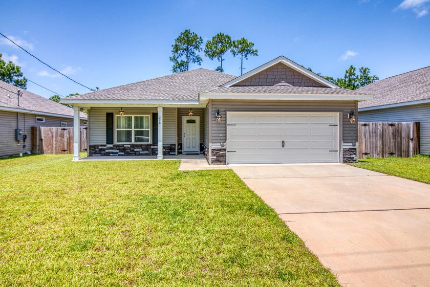 Look no further, this nearly new home is exactly what you're looking for. . . from the moment you drive up and notice the adorable curb appeal and welcoming front porch you will know you found your new home. The interior is equally inviting with it's beautiful finishing touches including upgraded tile plank flooring in living areas and bathrooms. Ten foot ceilings in living room and nine foot ceilings throughout with tray in the master. The open kitchen has custom cabinets with easy close doors and drawers. Granite counter-tops in both kitchen and bath, stainless steel appliances. The spacious dining room leads to the covered back porch. This beauty is ready for it's new family! Schedule your showing soon!