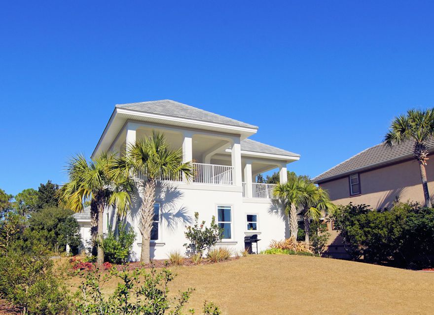 Come preview this newly built home with one of the best views in Regatta Bay. This custom built home features an open floor plan with a master bedroom downstairs, a second master upstairs, guest room, office, addition den and huge outdoor living space. From the large second floor deck you can take in a panoramic view of the 15th green and one of the largest lakes in the neighborhood.The home was built using all of the most current building techniques to include all impact and wind rated windows and doors, insulation throughout the home, engineered hardwoods and much more.