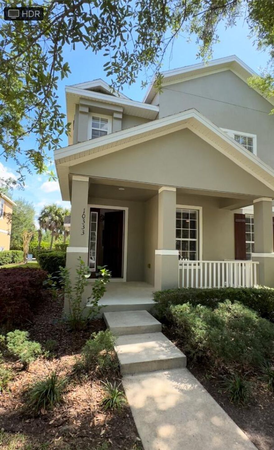 Quiet 2-story unit perfect for young families or professionals in East Park at Lake Nona.  Home has been repainted and renovated with new appliances. Owner will consider financing tenant's purchase after a successful rental payment record.Easy access to 417.  Pickleball, Tennis, kids play areas and walking/running trails. Sun Blaze Elementary; Innovation Middle School, Lake Nona High School. All room sizes are approximate.