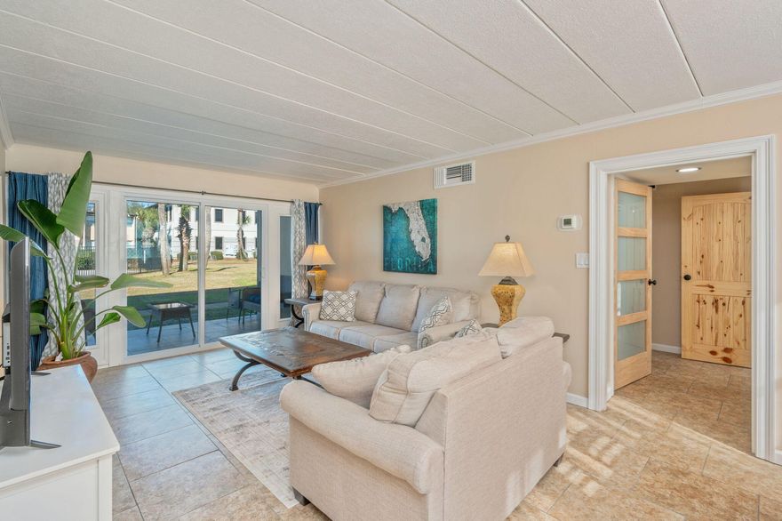 This unit is beautifully updated throughout with modern decor and a mix of coastal vibes that makes you feel like you are on vacation when you first walk in. Turn key and fully furnished  this unit is ready to make it your AirBnb, VRBO and YOUR vacation home  with short term and long term rentals allowed.The patio has views of the lush green courtyard and community pool. Steps away is your private beach area with access to the inter coastal waterway where you can use your paddle boards, jet skis or even your boat can anchor so your family and friends can get on and off or watch some beautiful sunsets over the Gulf of America in the distance.Located minutes from dining, shopping and the beautiful white sandy beaches of the Emerald Coast.Make this investment your best one yet call now