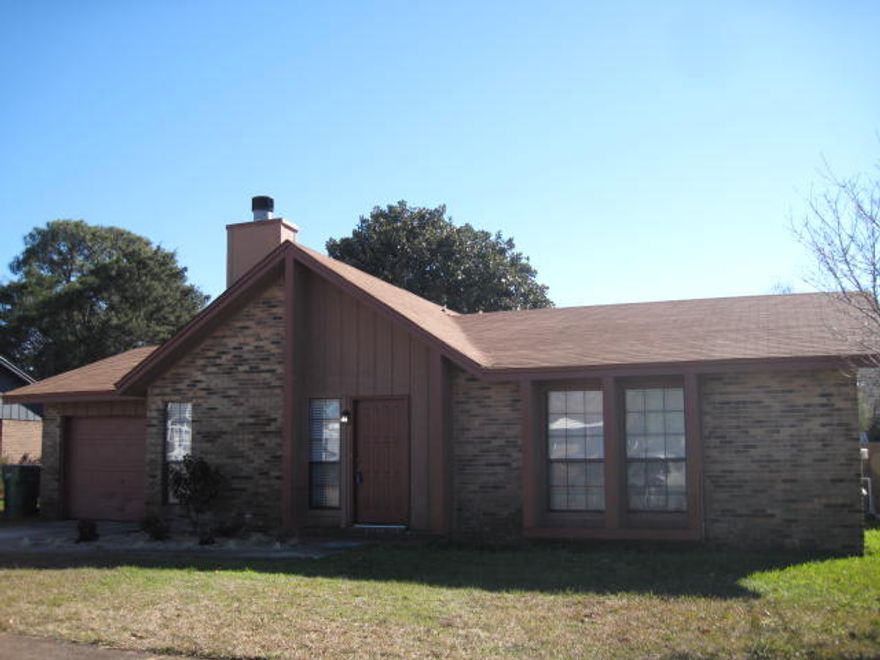 Just reduced $4000!!! Charming contemporary home with wonderful floor plan + a garage. Great room with cathedral ceiling plus floor-to-ceiling brick wood-burning fireplace w/mantel. Beautiful in-ground pool. View of pool from kitchen & master bedroom. Pool liner apprx 2010. Pool pump apprx 2015. Seller in process of installing new roof and skylight. Kitchen has newer french doors to rear yard/in-ground pool, newer dishwasher, microwave & tile backsplash + a planning desk. Lots of cabinet space. Furnace & hot water heater apprx 2015. Six panel doors. Updated lighting and ceiling fans. Sprinkler system & lawn pump. Recent exterior paint. Won't last long!!!