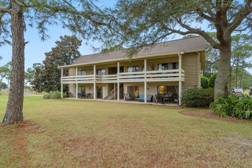 A peaceful retreat mere moments from all the places you want to be! This 1BR/1BA ground-level furnished villa overlooking the fairway in the gated Seascape community offers a breezy coastal lifestyle with the best of both the resort community and Miramar Beach at your fingertips. Step inside to find bright and airy spaces with minimal maintenance tile flooring, neutral colors, designer furnishings, and more. The generously sized bedroom is located conveniently by a full bathroom with shower and bathtub. A spacious covered porch is the perfect place to relax and enjoy the soothing community ambiance. Beach access is a short distance away with a scenic walkway over Stewart Lake.