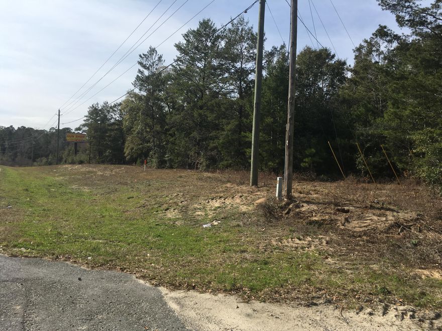 5 acres zoned commercial on busy Highway 20. Only 2 miles west of Main entrance to Hammock Bay. Deep water well & city water available