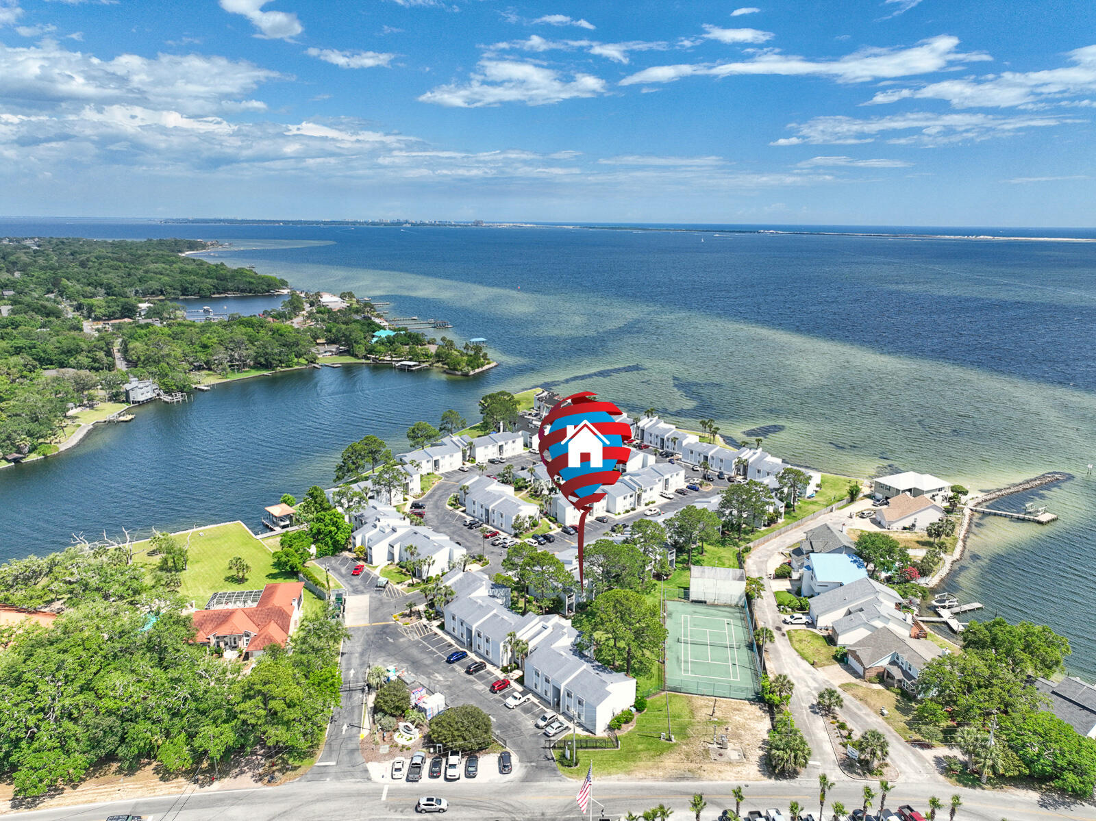 Ground floor, well maintained unit on the Bay, perfect for residents to enjoy fishing, kayaking, and paddleboarding! Two George's Marina is across the street to store your boat. Located 10 minutes away from Elgin AFB, Duke Field, and Hurlburt Field. Finisterra is a gated bayfront community with amenities that include assigned parking, large pool, sauna, tennis & handball courts, a clubhouse, and indoor laundry facilities.