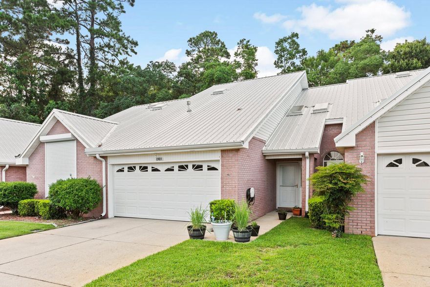 If there is a match made in heaven, it may be this idyllic townhouse. Close to sandy white beaches, across from a golf course, and backed by the reliability of the medical grid, a lifestyle of relaxation, adventure and convenience is yours.   Need more? Say goodbye to tedious yardwork and hello to more free time indulging in the beachside lifestyle, as the HOA takes care of this for you. This house lives large with all the amenities on the first floor. Relaxing in your master bedroom, or having your ''after golf'' cocktail from the screened in porch won't require additional work. As the new popular Floridian, hosting people upstairs in spacious rooms still gives you privacy.  Slow down and live all of this, but don't slow down until this house is officially yours. Sound like a match?