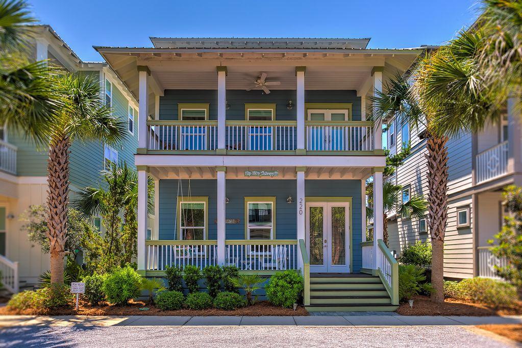 Come live the dream in Seacrest Beach in this meticulously maintained 4 Bbd / 4.5 bath house. Sleeps 10 comfortably. Each bedroom w/ private bath, private porch. 1st fl bedroom is ADA friendly w/ king bed & wheelchair accessible vanity & shower. 2nd fl master bedroom has king bed, double sinks, separate tub and shower. 2nd fl bunkroom has custom built in bunks and sleeps 4. The tower room on the 3rd fl has a king size bed. The fully equipped gourmet kitchen has quartz counters, gas stove, stainless appliances, wine & bev cooler. Dining table comfortably seats 8 w/ extra seating at the 13 ft kitchen counter which can be excellent buffet style serving. This is one of the only homes in Seacrest Beach built for handicapped access
