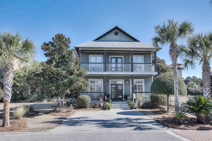 This is a great price for a Magnolia Dune home in Seagrove Beach just steps away from the beach! Your first impression will tell you that this home has been maintained very well and is in pristine condition. Never been rented and just used for a second home. You will notice the natural lighting streaming throughout this home making it a very inviting beach home with all the extras that many do not have. It has been recently painted and features hardwood floors, granite, stainless steel appliances, breakfast bar, recessed lighting and is offered fully furnished with king beds in all upstairs bedrooms. There is an additional room downstairs with a built-in double bed and three large bedrooms upstairs. There is more than ample storage downstairs under the stairway that would make a great