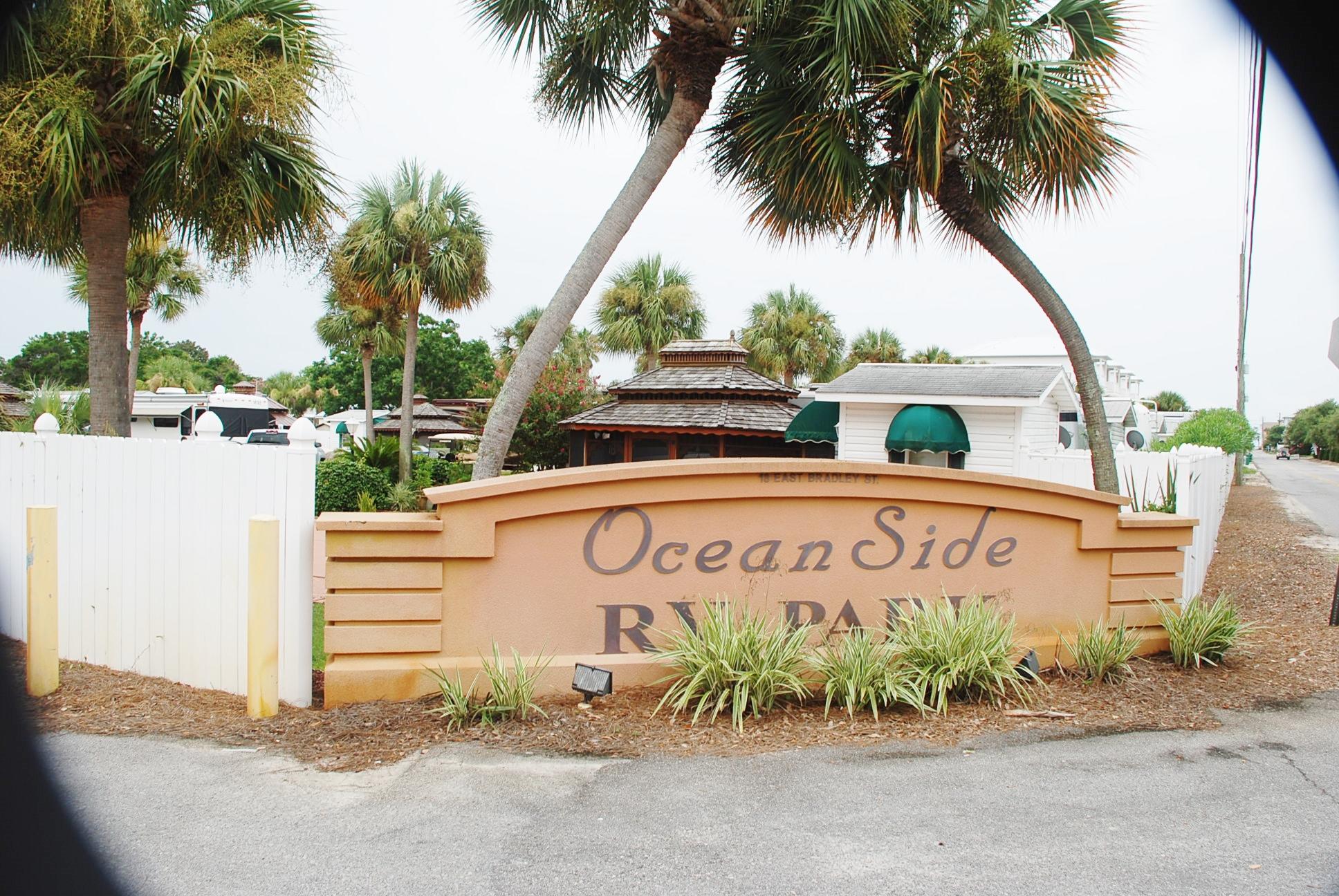 This property is walking distance to the Beach. Oceanside RV Park is a Class A only, Non-Rental RV Park facility. This gated community has a total of 15 individually owned lots. Very well landscaped with Palm trees and irrigation. Pool and Pool House with Laundry, Restrooms and Shower. This 40x70 lot comes with a 12x16 Gazebo and an 8x10 metal storage shed. Maintenance free living near the beach in this laid back community. Very convenient to shopping, restaurants, bike and walking paths and public beach access. Pets allowed up to 25 pounds. Restrictions do not allow 5th wheel or trailers. CLASS A Only.